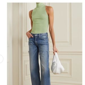 Reformation Trish Ribbed Green Tank